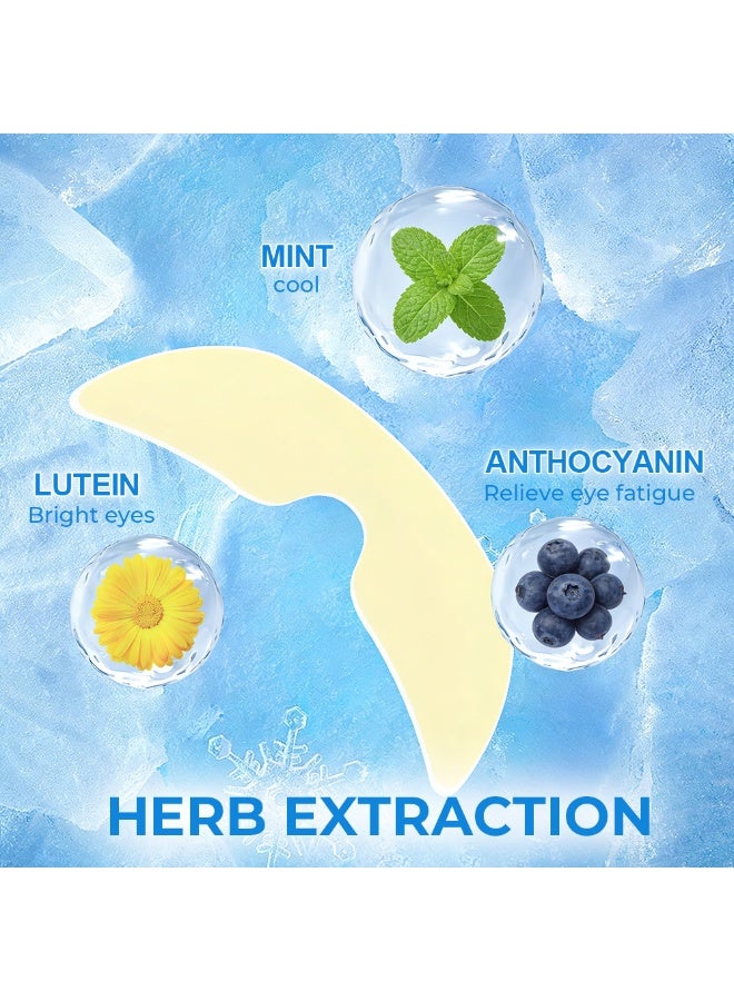 سوميفون لصقات العين Sumifun Lutein Ice، لصقات عناية بالعين مُبرّدة مع الأنثوسيانين وزيت الشيح، تُهدئ تهيج العين، وتناسب شكل العين غير المنتظم (7 لصقات) - Image 5