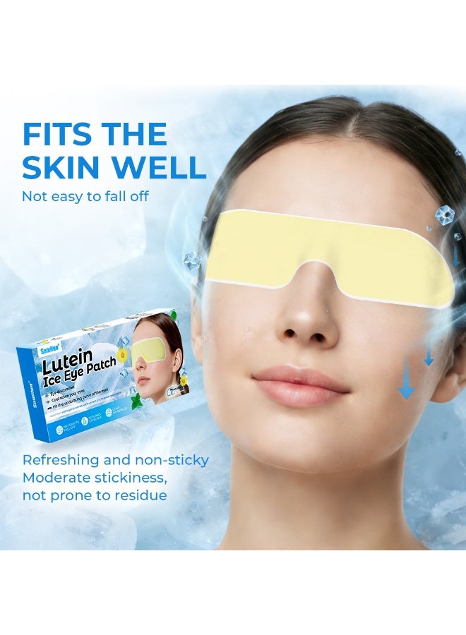 سوميفون لصقات العين Sumifun Lutein Ice، لصقات عناية بالعين مُبرّدة مع الأنثوسيانين وزيت الشيح، تُهدئ تهيج العين، وتناسب شكل العين غير المنتظم (7 لصقات) - Image 3