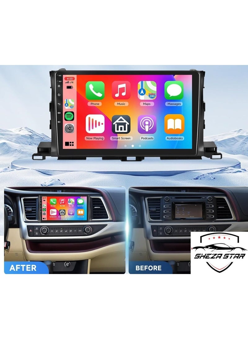 SHEZA STAR Android Car Stereo for Toyota Highlander 2014-2019 1GB RAM 32GB ROM M-Link Wi-Fi BT, Radio GPS, 10 Inch IPS Touch Screen with AHD Camera Included - Image 2