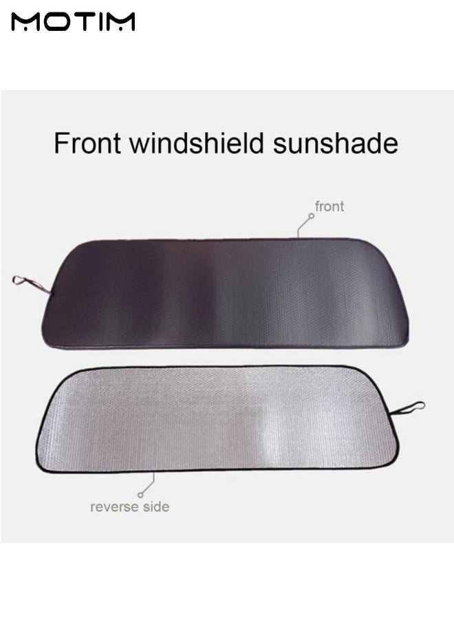 Motim - Car Windshield Sunshade for Jeep Wrangler JL , 2018 to 2022,  Aluminum Foil 3 Layers Laminate Structure, UV Rays and Heat Protector Sun Visor, Super Insulation, Keep Your Vehicle Cool - Image 1