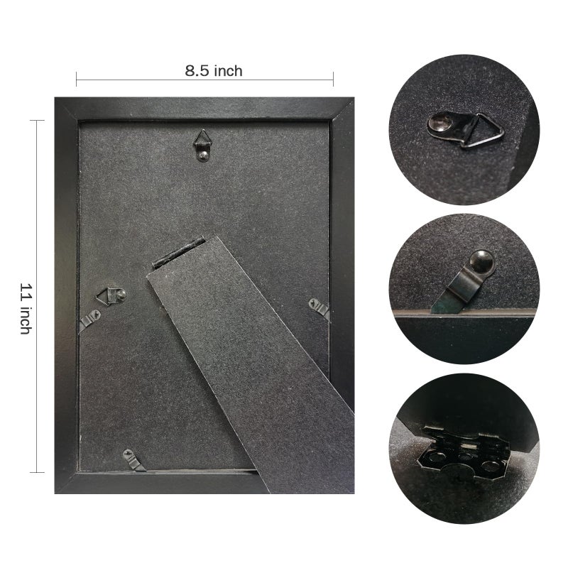 Eosglac Rustic 8.5x11 إطار الصورة إطارات الصور الخشبية 8.5x11 مصحوبة إلى 6x8 مع تركيب لحاء البتولا الطبيعي أو عرض الجدول لمكتب ديكور معرض الجدار - Image 5