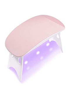 Salmue 2 Colors Nail Dryer Portable Nail Dryer Mini Compact Gel Nail Dryer Light Curing Led  Gel Nail Polishes Professionally Manicure Pedicure Gel Nail Starter Kit(Pink)  - Image 1