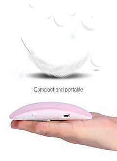Salmue 2 Colors Nail Dryer Portable Nail Dryer Mini Compact Gel Nail Dryer Light Curing Led  Gel Nail Polishes Professionally Manicure Pedicure Gel Nail Starter Kit(Pink)  - Image 4