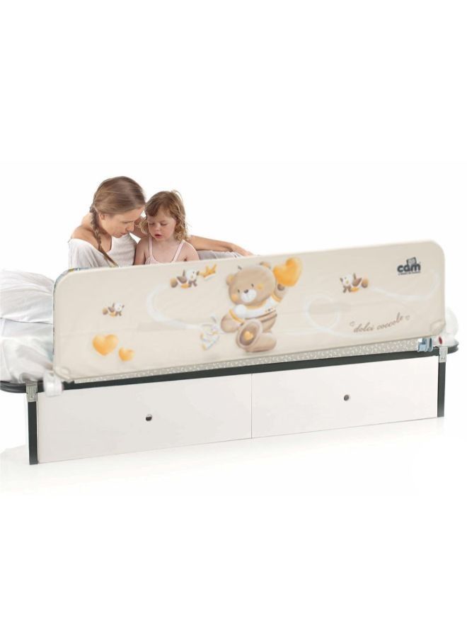 cam حاجز دولسينانا المحمول للأطفال، سياج سرير الأطفال، حاجز، سياج سرير الأطفال، واقي سياج، مع مساعدة جانبية للسلامة للأطفال - بيج - Image 5