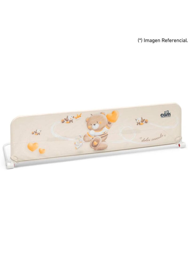 cam حاجز دولسينانا المحمول للأطفال، سياج سرير الأطفال، حاجز، سياج سرير الأطفال، واقي سياج، مع مساعدة جانبية للسلامة للأطفال - بيج - Image 1