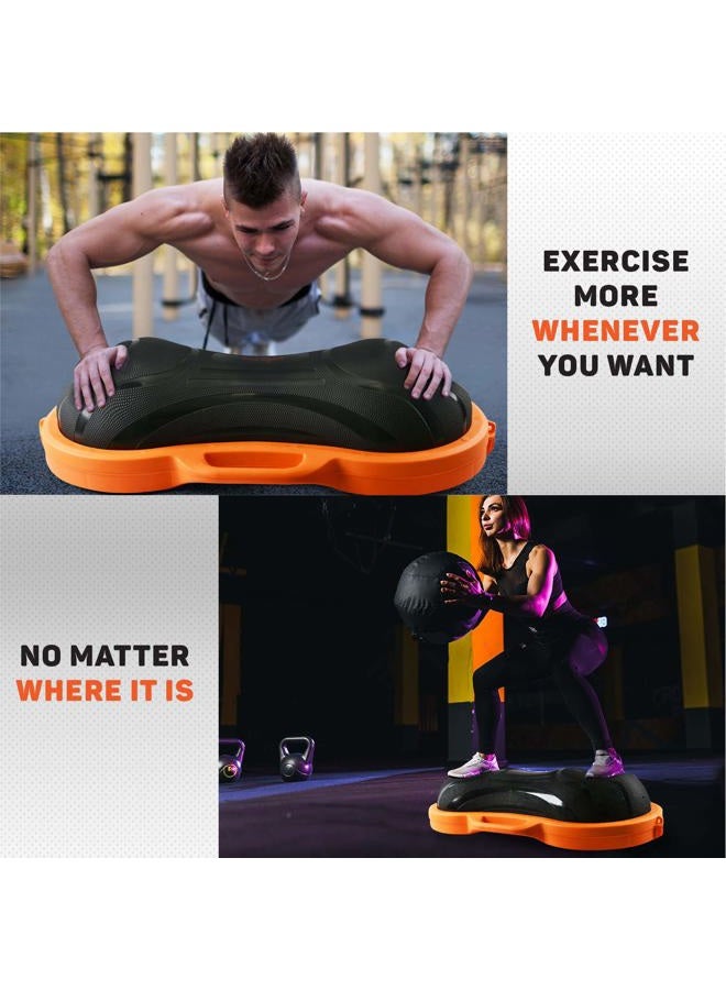 Yes4All مدرب التوازن نصف الفول السوداني - أسود/برتقالي - Image 5