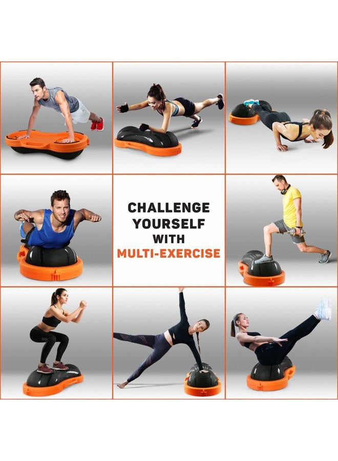 Yes4All مدرب التوازن نصف الفول السوداني - أسود/برتقالي - Image 2