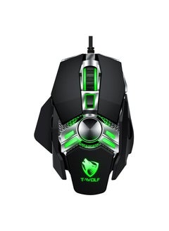 T-WOLF Essential Gaming Mouse: RGB Spectrum Backlit Ergonomic Mouse - 5 Programmable Buttons - Mechanical Switches - Backlight Modes up to 6400 DPI for Windows PC Gamers  - Image 1