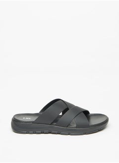 LBL Men's Solid Slip-On Cross Strap Sandals  - Image 3
