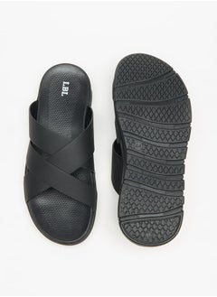 LBL Men's Solid Slip-On Cross Strap Sandals  - Image 5