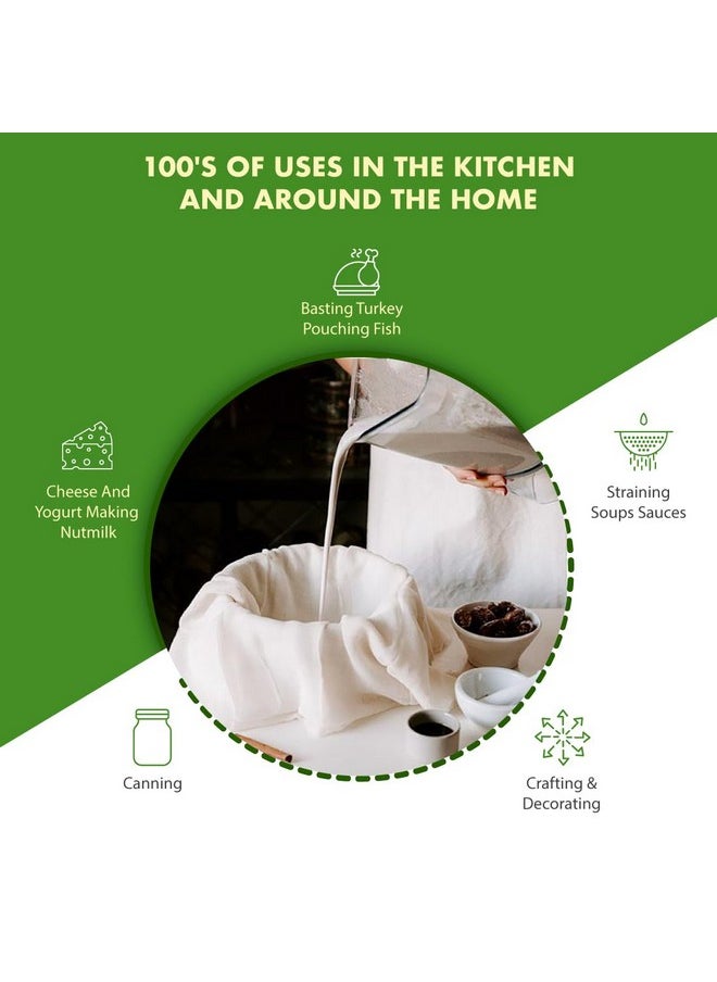 Regency Wraps Regency Wraps 100% Cotton Ultra Fine Natural Cheese Cloth, 9 sq.ft 36" X36" 1pc, Chef Grade for Basting Turkey, Canning, Straining, Cheesemaking  - Image 1