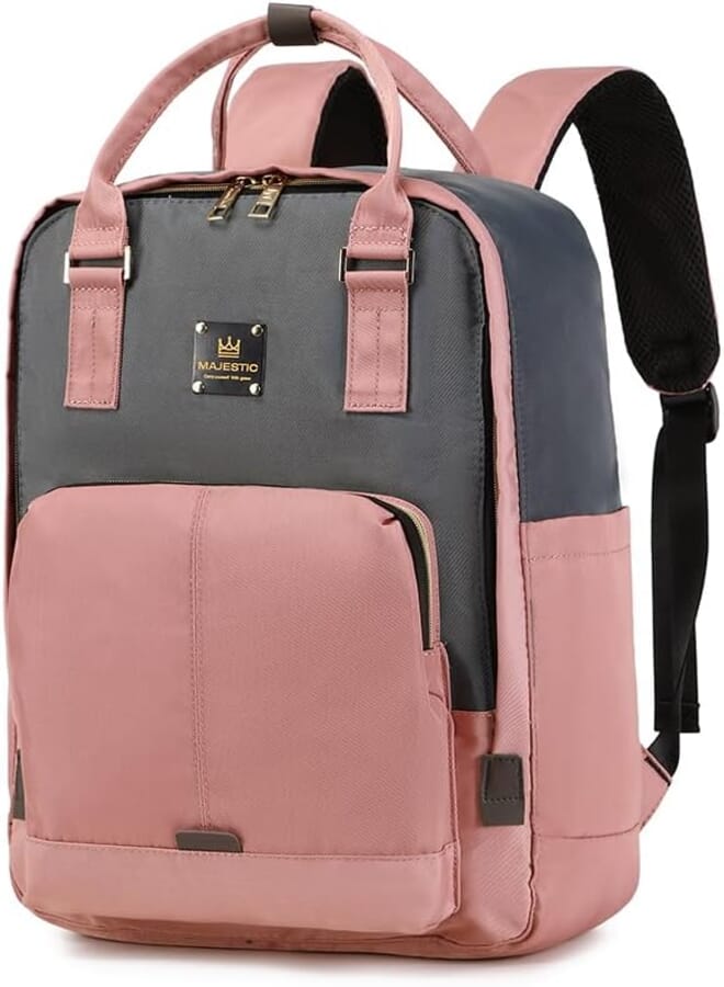Fashion Mummy Diaper Bag Large Capacity Waterproof Multi Function Use For Baby Care BackPack MAJ140-Pink-Grey