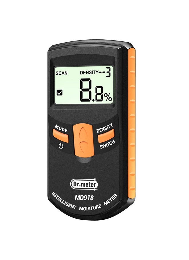 Dr.Meter Dr.meter Pinless Wood Moisture Meter, Upgraded Version Inductive Pinless Tools Intelligent Moisture Meter Digital Moisture Meter for Wood (Range 4% - 80% RH; Accuracy: 0.5%), MD918  - Image 1
