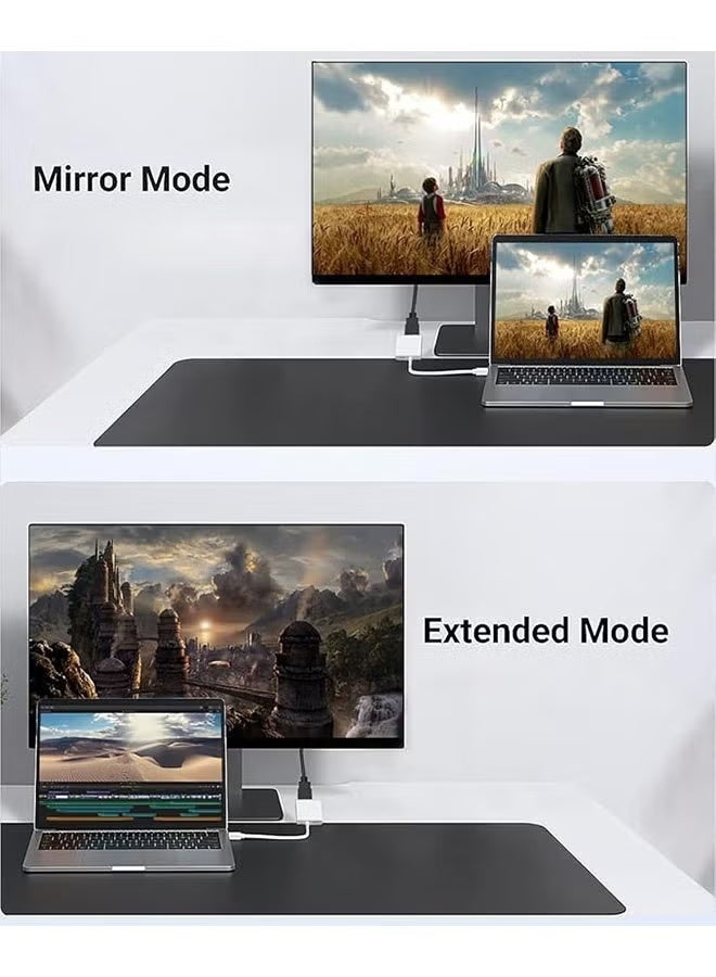 محول USB-C إلى HDMI، محول Type-C إلى HDMI بدقة 4K، محول USB-C إلى HDMI للشحن السريع بقوة 100 واط، محول USB-C رقمي للصوت والفيديو، موصل مزامنة الشاشة لأجهزة iPhone 15/15 Pro/16/16 Pro وMacBook وS24 وDell - Image 4