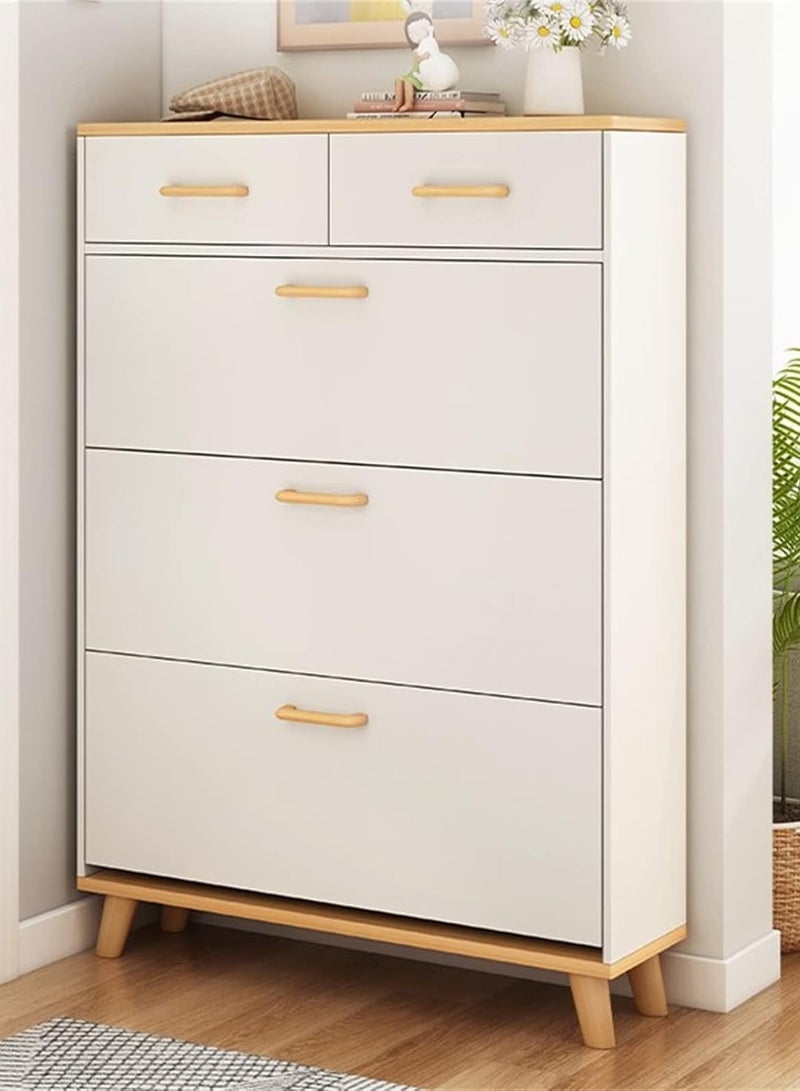 DubaiGallery Ultra thin tipper shoe cabinet household door saves space large capacity multi-layer shoe rack multi-functional storage cabinet porch cabinet - Image 2