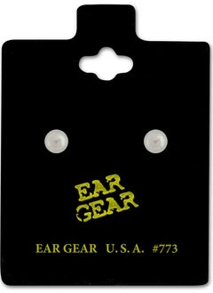 EAR GEAR 24K Gold Plated Earring 3mm pearl Made in USA 