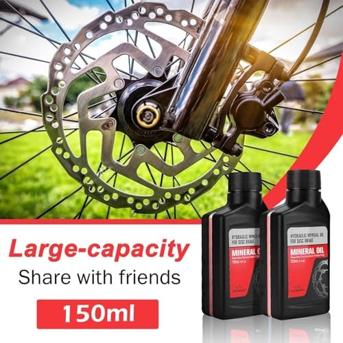 CHUMXINY Brake Bleed Kit for Shimano Hydraulic Brakes, Mountain Bike Brake Bleeder kit Including 300ML Mineral Brake Fluid, Clear Funnel and Instruction Manual. - Image 2