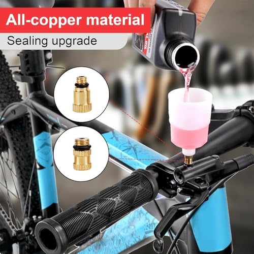 CHUMXINY Brake Bleed Kit for Shimano Hydraulic Brakes, Mountain Bike Brake Bleeder kit Including 300ML Mineral Brake Fluid, Clear Funnel and Instruction Manual. - Image 4