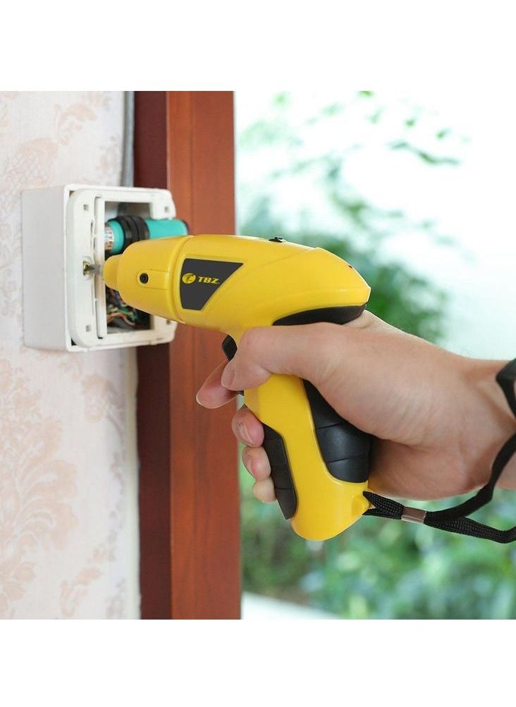 TBZ - 7 Piece 4.8 V Cordless Screwdriver Set with LED Light for Home Mechanic Use - Image 1