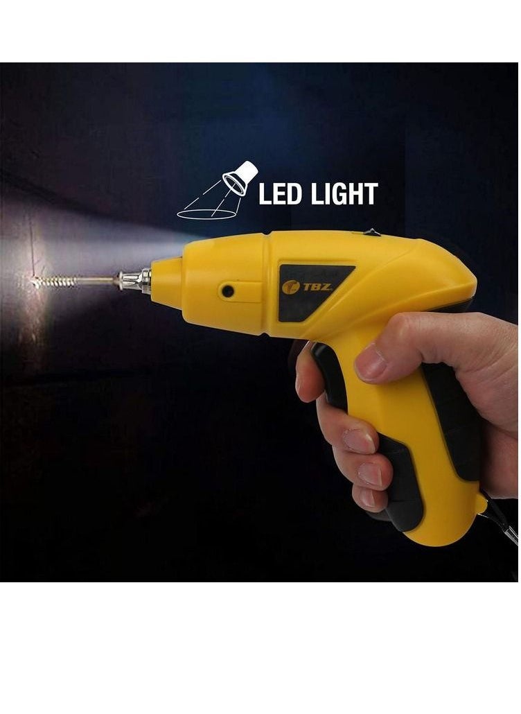 TBZ - 7 Piece 4.8 V Cordless Screwdriver Set with LED Light for Home Mechanic Use - Image 1