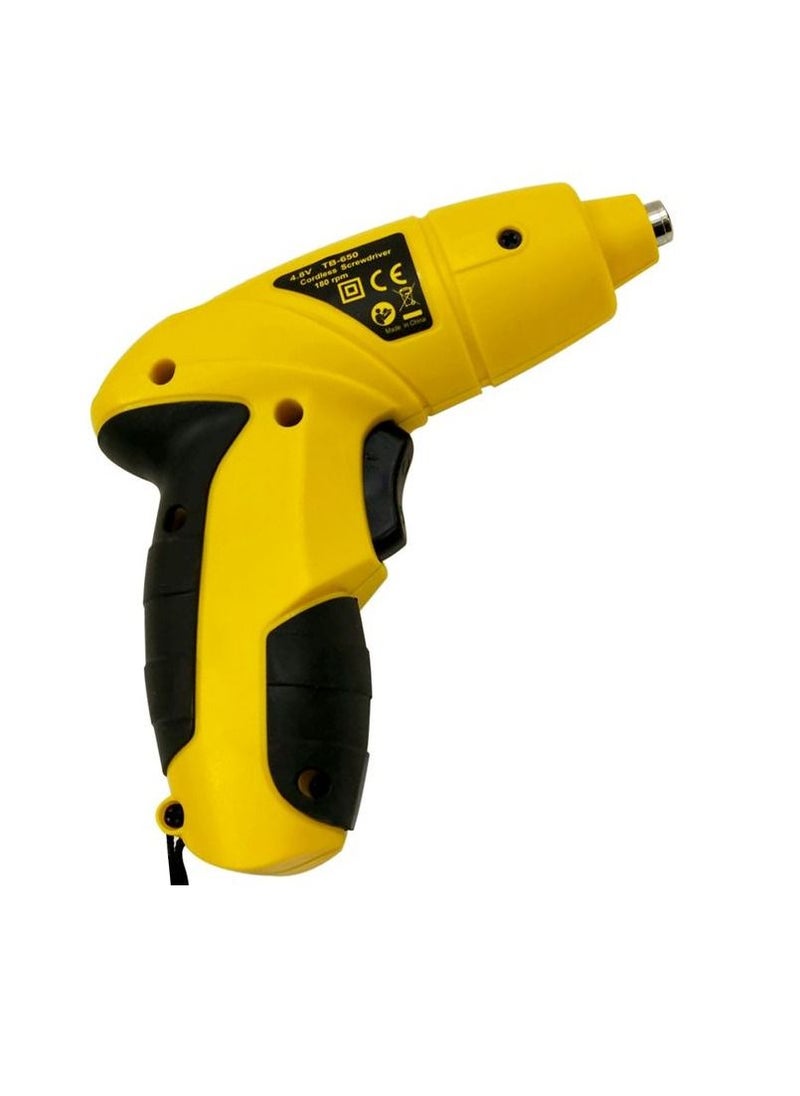 TBZ - 7 Piece 4.8 V Cordless Screwdriver Set with LED Light for Home Mechanic Use - Image 1