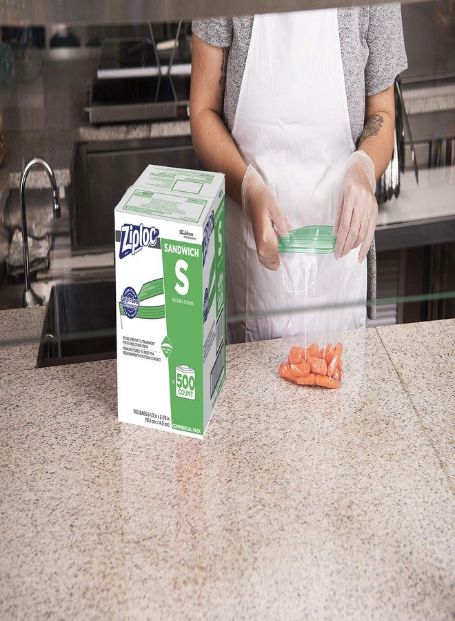 SC Johnson Professional Ziploc Sandwich Bags, Easy Open Tabs, 500 Count - Image 4