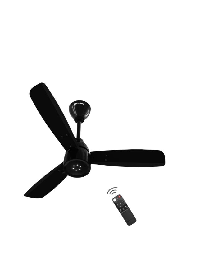 atomberg Renesa Enzel 900mm Newly Launched BLDC Ceiling Fan with Remote | BEE 5 star | High Air Delivery | LED Speed Indicator | Low Noise | Sleek Design | Power Saving | 3 Year Warranty | Gloss Black - Image 1