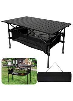 Generic Large Foldable Table,Portable Camping Table,Picnic Table,Backpacking Table with Storage Waterproof Pocket,for Outdoor BBQ,Cookout,Picnic,Beach,Camping and Beach 95 * 55 * 50CM  - Image 1