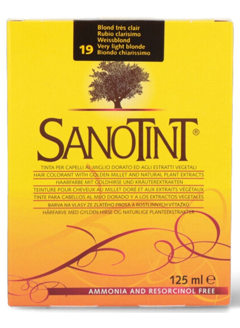 Sanotint Classic Hair Color Very Light Blonde 19 - Natural Permanent Hair Dye, 125 ml  - Image 2