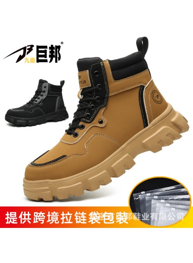 NIBEMINENT أحذية عمل رجالية مقاومة للماء مع مقدمة فولاذية أحذية غير قابلة للتدمير أحذية رياضية واقية للرجال ضد السحق - Image 1