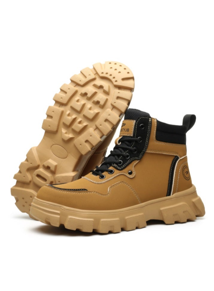 NIBEMINENT أحذية عمل رجالية مقاومة للماء مع مقدمة فولاذية أحذية غير قابلة للتدمير أحذية رياضية واقية للرجال ضد السحق - Image 3