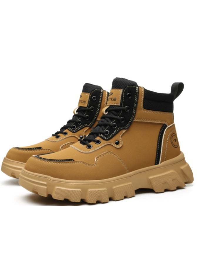 NIBEMINENT أحذية عمل رجالية مقاومة للماء مع مقدمة فولاذية أحذية غير قابلة للتدمير أحذية رياضية واقية للرجال ضد السحق - Image 2