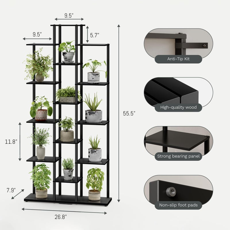 DGSANDGO 5-Tier Small Space Bookshelf,Sturdy Compact Bookcase for Study Room/Bedroom,Easy Assembly Wooden Storage Shelfï¼ˆ7.8â€ D,Blackï¼‰ - Image 3