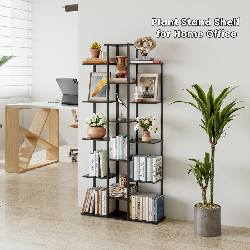 DGSANDGO 5-Tier Small Space Bookshelf,Sturdy Compact Bookcase for Study Room/Bedroom,Easy Assembly Wooden Storage Shelfï¼ˆ7.8â€ D,Blackï¼‰ - Image 2