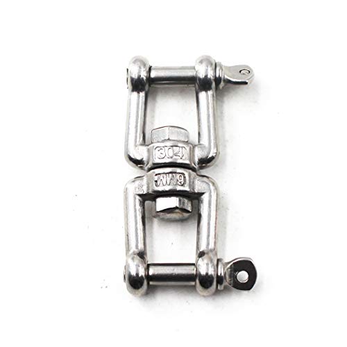 Flomore M12 Swivel Double Shackle 304 Stainless Steel Boat Anchor Chain Connectors (Pack of 1) - Image 1
