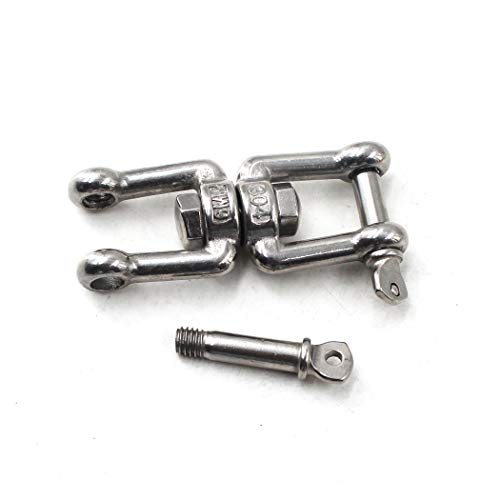 Flomore M12 Swivel Double Shackle 304 Stainless Steel Boat Anchor Chain Connectors (Pack of 1) - Image 3