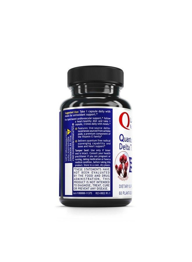Quantum Nutrition QNL Quantum Delta Tocotrienol - Vitamin E Tocotrienols Complex - Heart Health Supplement - Supports Liver & Bone Health - 60 Plant-Source Capsules - Image 3