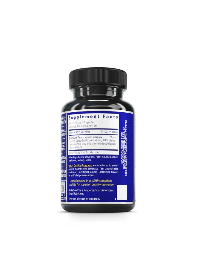 Quantum Nutrition QNL Quantum Delta Tocotrienol - Vitamin E Tocotrienols Complex - Heart Health Supplement - Supports Liver & Bone Health - 60 Plant-Source Capsules - Image 2