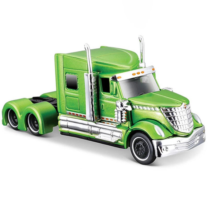 Risopen Semi Truck Toy 164 Scale Alloy Metal Diecast Heavy Semi Truck Trailer Head Toy Model International Lonestar Diecast Tow Traktor Toy Gift for Boy Adult Model Car Collector Green - Image 3