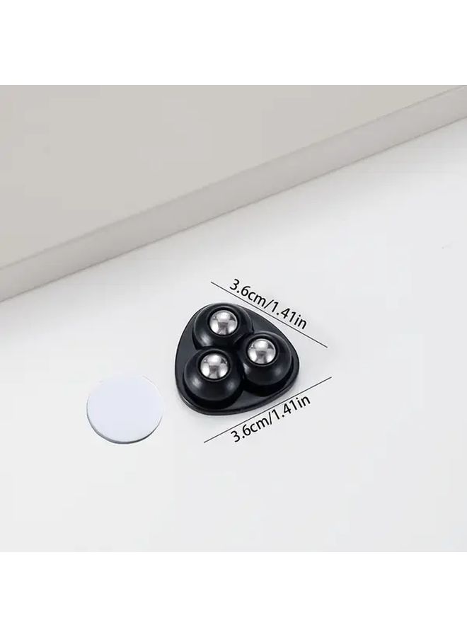 2Pcs White Universal 360 Degree Sticky Ball Casters Punch Free Load Bearing Furniture Wheels - Image 3
