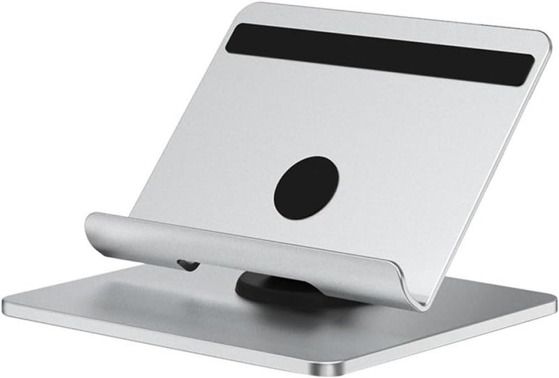 Adjustable Foldable Desktop Tablet PC Holder and Phone Stand Metal Bracket for Office and Home Use Compatible with Smartphones and Tablets - Image 1