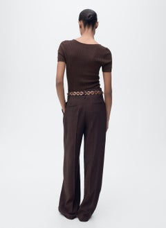 MANGO Linen-Blend Knitted Sweater  - Image 2