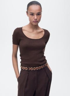 MANGO Linen-Blend Knitted Sweater  - Image 1