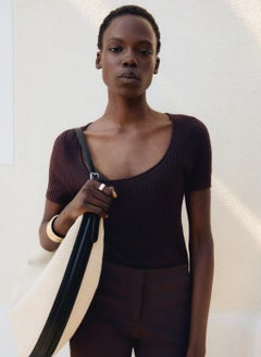 MANGO Linen-Blend Knitted Sweater  - Image 3