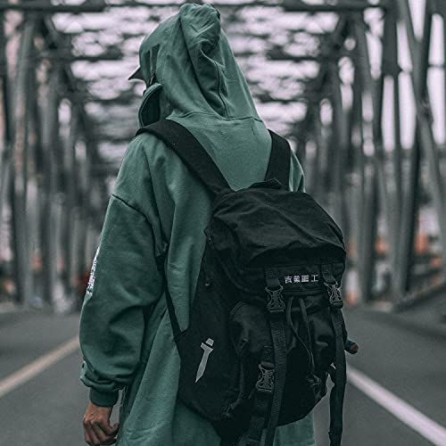 Niepce Inc Japanese Techwear Streetwear Slim Daypack Backpack Black - Image 3