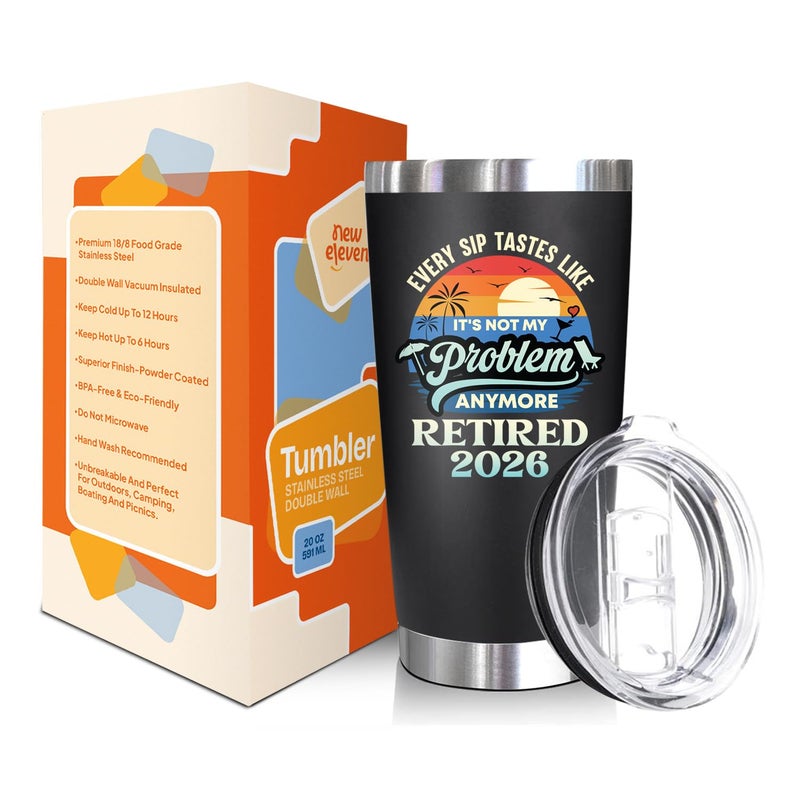 NewEleven Retirement Gift For Women, Men 2026 - Goodbye Present, Going Away Gift, Farewell Gifts For Coworkers From Colleague, Friend, Family - Tumbler 20oz - Image 2