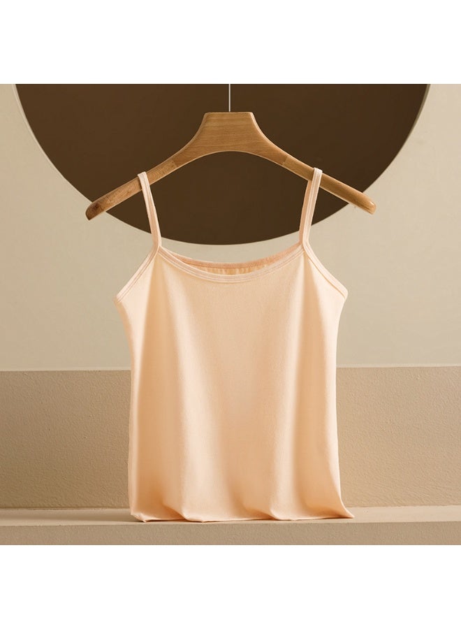 MHD Spring Summer Plus Size Pure Cotton Sling Camisole for Women - Versatile Inner & Outerwear, Non-Sheer Anti-Slip, Sexy Back Design