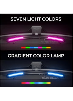 fonken Monitor Light Bar Curved with RGB Backlight,Computer Screen Lamp for Eye Caring,Dual Light Source with Touch Control Timed Computer Light Bar,Gaming Accessories for Home Office Game  - Image 3