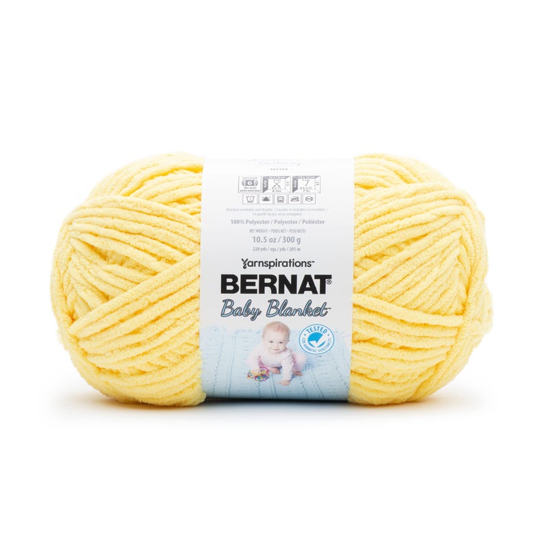 BERNAT BABY BLANKET YARN 300G 105 OZ BUTTERCUP