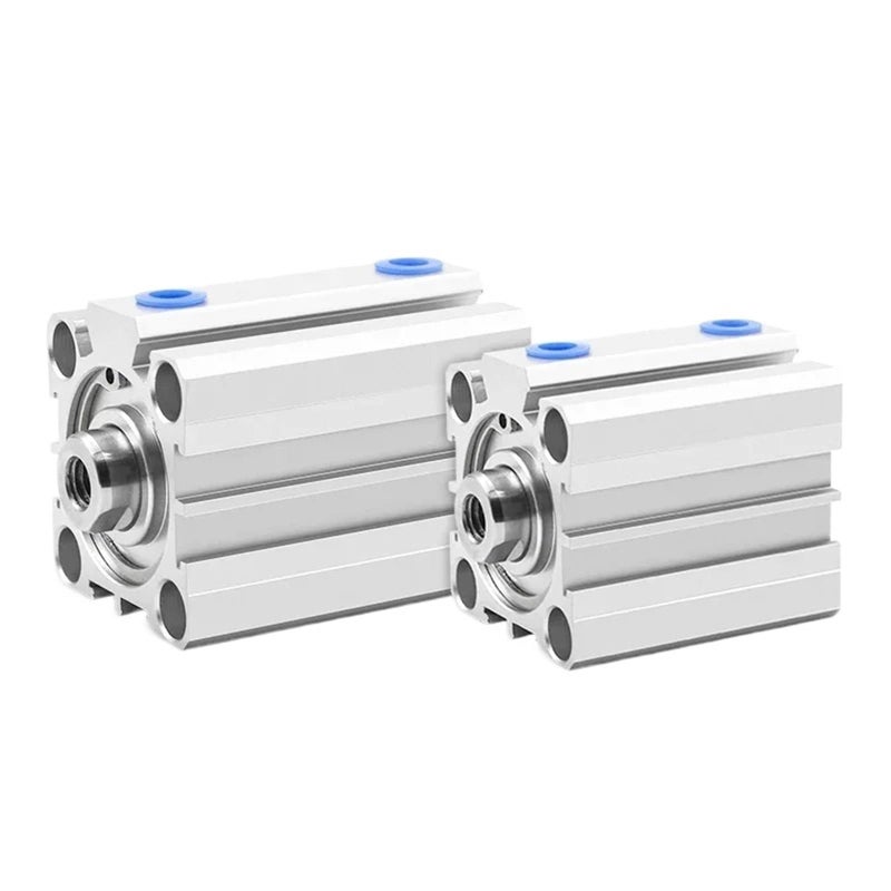 Compact Air Double Acting Cylinder ACQ63 Stroke 10mm No Magnet External Thread Pneumatic - Image 2